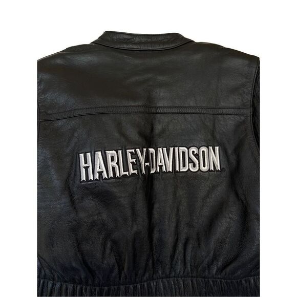 Harley Davidson Womens Riding Suit Leather Motorcycle Jacket & Pants Set Medium - Picture 10 of 16